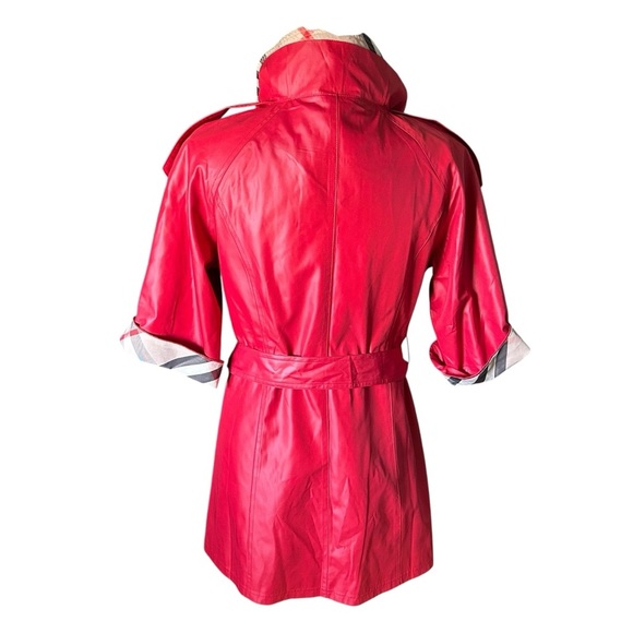 NWT BUDUTURRY Red Polyester Short Sleeve Raincoat Sz Lrg - Picture 4 of 12